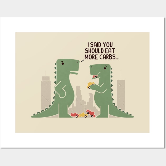 CarBs Wall Art by HandsOffMyDinosaur